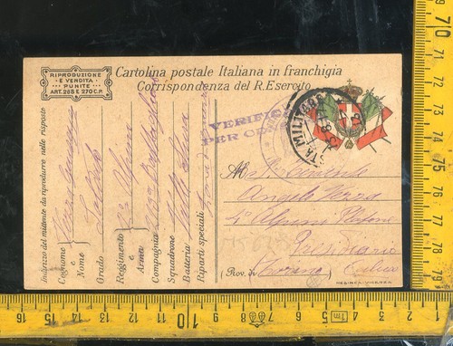 Prima guerra franchigia - guerra, posta