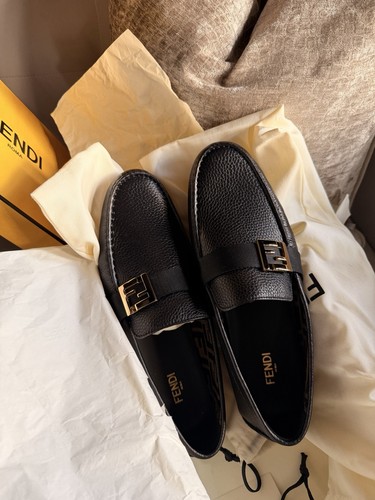 Mocassini fendi pelle nera - mocassini, in