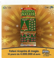 GRATTA E VINCI LOCANDINA 2009 PLASTIFICATA MAGICO NATALE RARA D.20X20 PERFETTA