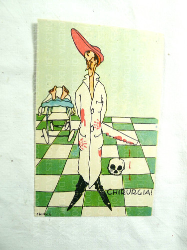 Vecchia cartolina umoristica - vecchia,