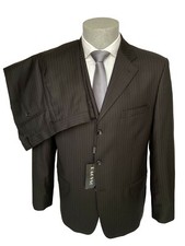 Abito sartoriale uomo RAGUSO, taglia 52 DROP 6 grigio scuro a righe, sconto 70%.