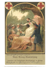 MILITARI - WW1 - 1914-15 Propaganda di guerra Croce Rossa - illustr.    -mis178