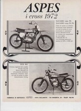 advertising Pubblicità MOTO ASPES NAVAHO/FOX 50 72 MOTOITALIANE MOTOCROSS ENDURO