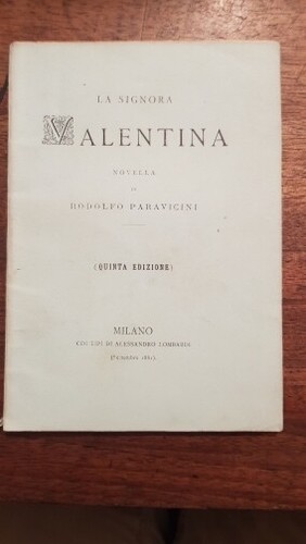 Parravicini la signora - parravicini, r.