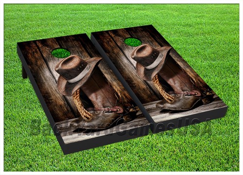 Country western cornhole - western,