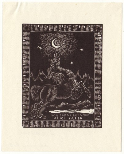 Aligi sassu eigen exlibris - aligi, sassu: