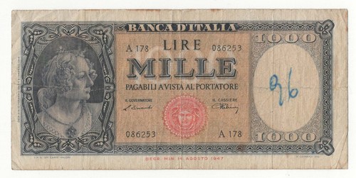 1000 lire italia ornata - ornata, di