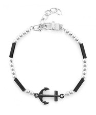 Bracciale steel nero - steel, ancora