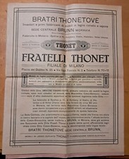 Catalogo vendita mobili "THONET" per la sua sede di Milano