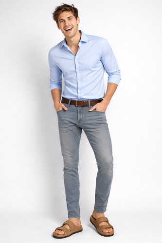 Jeans uomo rifle zip bottone - jeans,