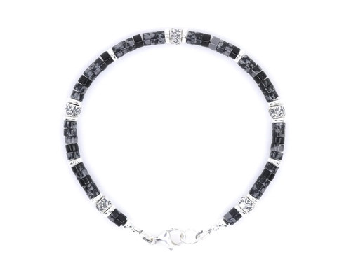 Bracciale heishi ossidiana - heishi,