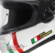 4 Nomi adesivi con bandiera