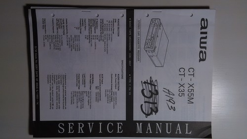 Aiwa x55m x35 - ct-x55m, manuale