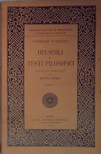 Tommaso aquino opuscoli e - tommaso, d'aquino.