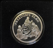 Silver Shield - 2021 1 oz BANDIERA DELLA LIBERTÀ Proof - World War Series - solo 777