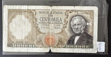 Banconota 100000 Cento Mila Lire Manzoni 06 Febbraio 1974 e 27 Giugno 1967