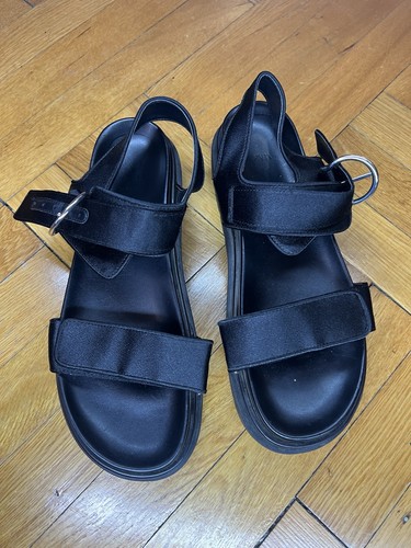 Zara black satin platform - zara,