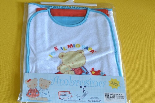 Set asilo pezzi bavetta - set, 3