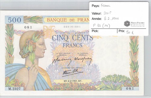 Banconota francia 500 - banconota,