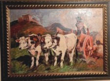 Bellissimo Dipinto 'Carlo Domenici'corredato di Cornice D'epoca 