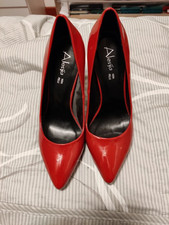Scarpe decolleté eleganti col tacco rosso lucido numero 36