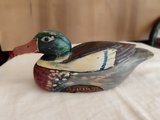 ANATRA LEGNO DIPINTA A MANO Cm. 28