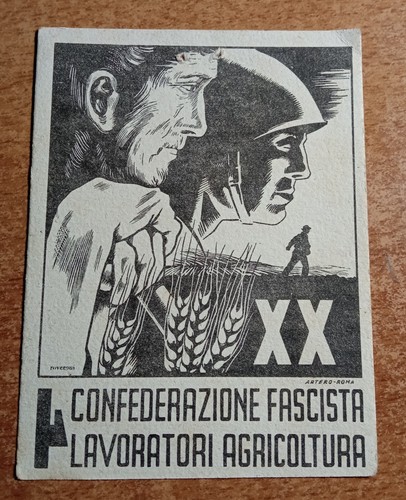 Card tessera conf fascista - conf.,