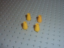 4 x LEGO Yellow cone ref 4589 Set 6280/6285/6274/6277/6087/6262/6236/8286/5986..