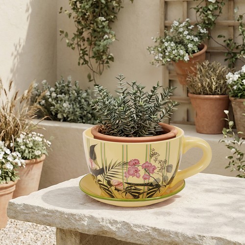 Portavaso giallo tazza - , in