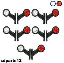 Set di 10 Mini Luci Ingombro LED Bianco Rosso Gambe Gomma Corti Camion Lkw Van 
