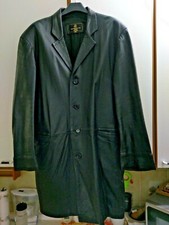 CAPPOTTO NERO VERA PELLE PRODUZIONE FIORENTINA  MADE IN ITALY TG.58