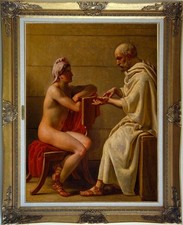 Antico dipinto olio fatto a