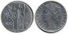 Italia 100 lire 1978 - 100,