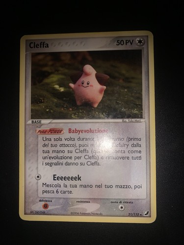 Carta pokemon cleffa rara ita - carta,