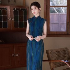 Abito lungo Cheongsam estivo