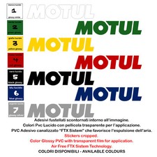 Motul adesivi pre spaziati vinile sticker sponsor moto helmet 4 pz. cm. 10-15