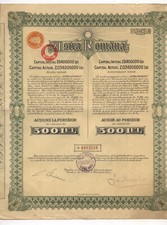 Romania - Astra Romana S.A. - Azione oltre 500 Lei, del 1930 - Raffineria OLIO 