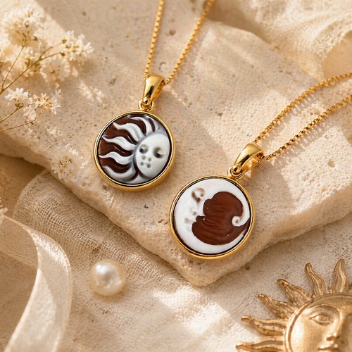 Pendente cammeo double face