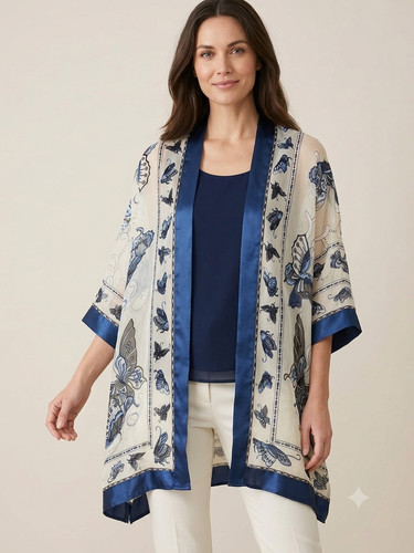 Topper kimono trasparente