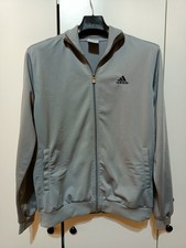 Felpa Tuta Adidas Zip Intera Grigio Taglia S Veste Grande Solo Primo Lavaggio 