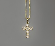 Collana Con Croce Oro Giallo