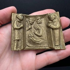 Icona Natività Bronzo Vintage