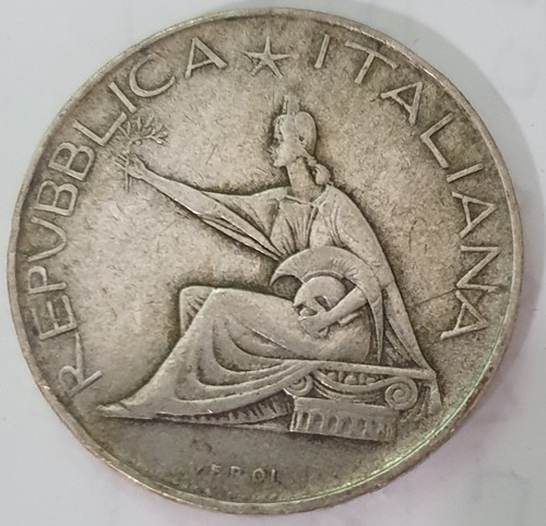 Moneta argento 500 lire - in,