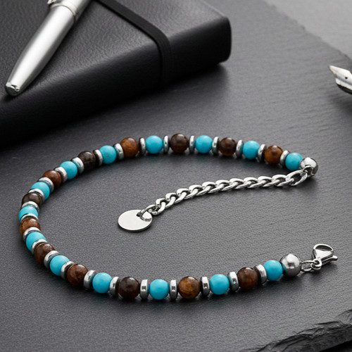 Braccialetto sottile turchese - sottile,