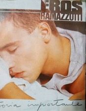 DISCO 45 GIRI EROS RAMAZZOTTI UNA STORIA IMPORTANTE/ RESPIRO NEL BLÙ ANNO 1985