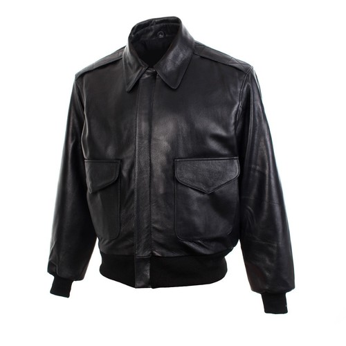 Black leather pilots - leather, us