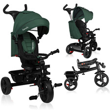 Triciclo 2 in 1 con barra di spinta da 18 mesi a 25 kg di capelli LIONELO - blu