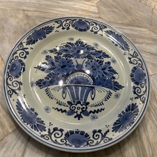Antique delft blue floral 1915 - floral,