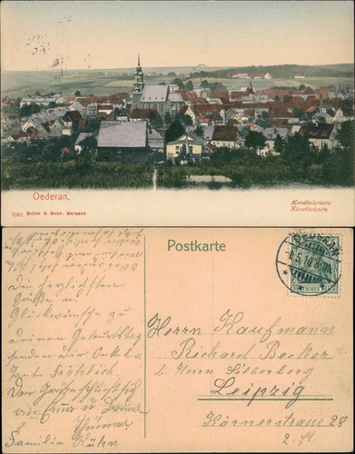 Cartolina oederan città - cartolina,