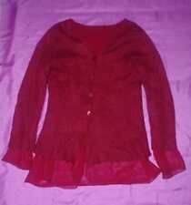 MAGLIONE MAGLIA GOLFINO GOLF CARDIGAN TAGLIA  M  BORDEAUX TULLE